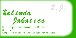 melinda jakatics business card